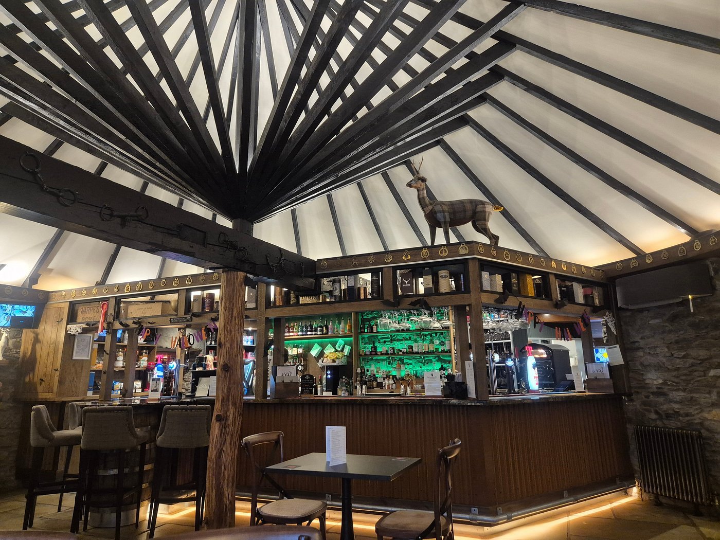 The fireside room at The Roundhouse Inn